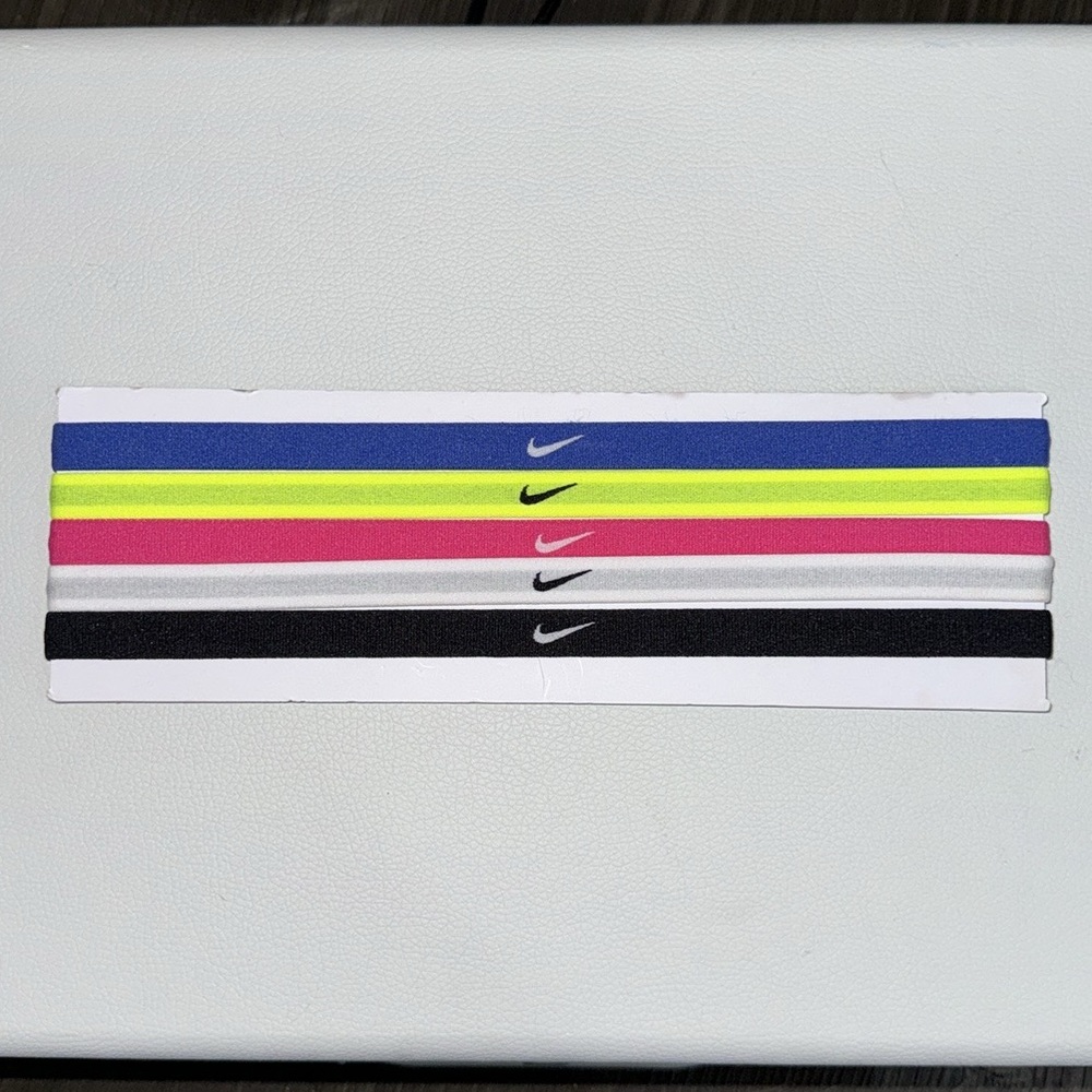NEW Nike Set of Colorful Thin Elastic Headbands
